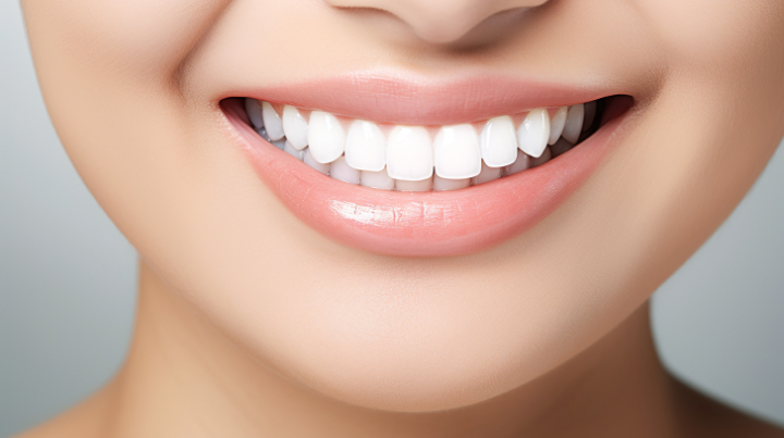 ホワイトニングを受けた笑顔の女性