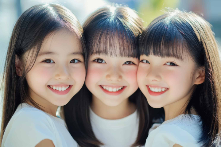 綺麗な歯ならびの子ども達