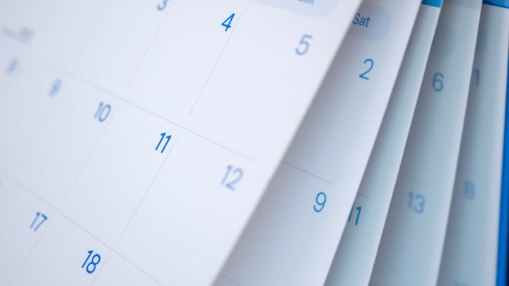 PMTCを受ける頻度を示すカレンダー